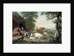 Arcadian Landscape with Shepherds and Animals by Jan van Gool