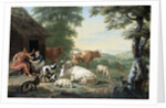 Arcadian Landscape with Shepherds and Animals by Jan van Gool