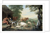 Arcadian Landscape with Shepherds and Animals by Jan van Gool