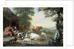 Arcadian Landscape with Shepherds and Animals by Jan van Gool