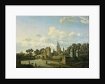 St. Severin in Cologne included in an imaginary Cityscape, Jan van der Heyden by Adriaen van de Velde