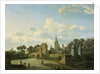 St. Severin in Cologne included in an imaginary Cityscape, Jan van der Heyden by Adriaen van de Velde