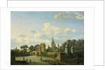 St. Severin in Cologne included in an imaginary Cityscape, Jan van der Heyden by Adriaen van de Velde