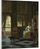 Man Handing a Letter to a Woman in the Entrance Hall of a House by Pieter de Hooch