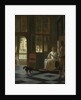 Man Handing a Letter to a Woman in the Entrance Hall of a House by Pieter de Hooch