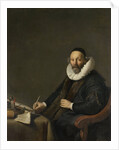 Portrait of Johannes Wttenbogaert, Jan Uytenbogaert, Remonstrant Minister in The Hague, The Netherlands by Jacob Adriaensz. Backer