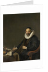 Portrait of Johannes Wttenbogaert, Jan Uytenbogaert, Remonstrant Minister in The Hague, The Netherlands by Jacob Adriaensz. Backer