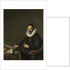 Portrait of Johannes Wttenbogaert, Jan Uytenbogaert, Remonstrant Minister in The Hague, The Netherlands by Jacob Adriaensz. Backer