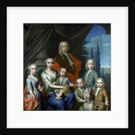 Portrait of Willem Philip Kops, Merchant in Haarlem, his Wife, Johanna de Vos, and Children, The Netherlands by Frans Decker