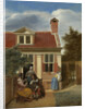 Figures in a Courtyard behind a House by Pieter de Hooch