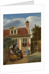Figures in a Courtyard behind a House by Pieter de Hooch