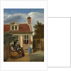 Figures in a Courtyard behind a House by Pieter de Hooch