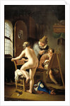 The Painter and his Model by Arnold Houbraken
