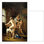 The Painter and his Model by Arnold Houbraken