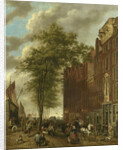 Slijpsteenmarkt, Whetstone Market in Amsterdam, The Netherlands, The Slypsteenen at Amsterdam by Willem Pieter Hoevenaar