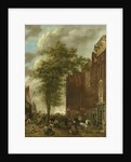 Slijpsteenmarkt, Whetstone Market in Amsterdam, The Netherlands, The Slypsteenen at Amsterdam by Willem Pieter Hoevenaar