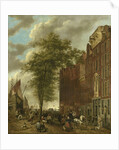 Slijpsteenmarkt, Whetstone Market in Amsterdam, The Netherlands, The Slypsteenen at Amsterdam by Willem Pieter Hoevenaar