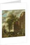 Slijpsteenmarkt, Whetstone Market in Amsterdam, The Netherlands, The Slypsteenen at Amsterdam by Willem Pieter Hoevenaar