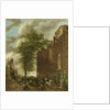 Slijpsteenmarkt, Whetstone Market in Amsterdam, The Netherlands, The Slypsteenen at Amsterdam by Willem Pieter Hoevenaar