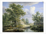 Farms at the Edge of a Forest by Egbert van Drielst