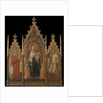 Triptych with the Virgin and Child, and Saints Mary Magdalene and Ansanus by Andrea di Cione Orcagna