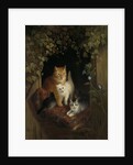 Cat with Kittens by Henriëtte Ronner