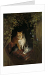 Cat with Kittens by Henriëtte Ronner