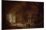 Interior of a Stable with three Children by Isaac van Ostade
