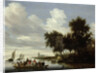 River Landscape with Ferry by Salomon van Ruysdael