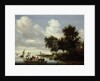 River Landscape with Ferry by Salomon van Ruysdael