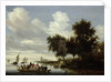 River Landscape with Ferry by Salomon van Ruysdael