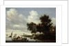 River Landscape with Ferry by Salomon van Ruysdael