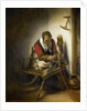 The Spinner, a Niddy-noddy Hanging on the Wall by Nicolaes Maes