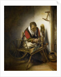The Spinner, a Niddy-noddy Hanging on the Wall by Nicolaes Maes