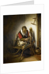 The Spinner, a Niddy-noddy Hanging on the Wall by Nicolaes Maes