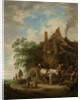 Country inn with horse and wagon by Isaac van Ostade
