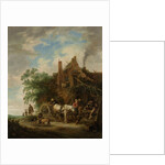 Country inn with horse and wagon by Isaac van Ostade