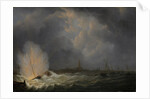 Explosion at Antwerp of Dutch Gunboat No. 2, Commanded by Jan van Speyk, 5 February 1831, Belgium by Martinus Schouman