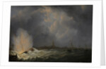 Explosion at Antwerp of Dutch Gunboat No. 2, Commanded by Jan van Speyk, 5 February 1831, Belgium by Martinus Schouman