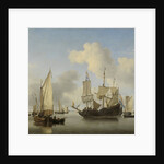 Ships at Anchor on the Coast by Willem van de Velde II