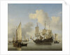 Ships at Anchor on the Coast by Willem van de Velde II