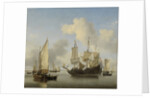 Ships at Anchor on the Coast by Willem van de Velde II