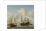 Ships at Anchor on the Coast by Willem van de Velde II