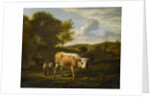 Hilly Landscape with Cows by Adriaen van de Velde