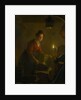 A Woman in a Kitchen by Candlelight by Michiel Versteegh