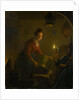 A Woman in a Kitchen by Candlelight by Michiel Versteegh