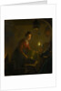 A Woman in a Kitchen by Candlelight by Michiel Versteegh