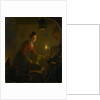 A Woman in a Kitchen by Candlelight by Michiel Versteegh
