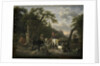 Italian Landscape with Shepherds and Animals at a Fountain by Jean Louis Demarne