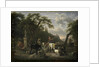 Italian Landscape with Shepherds and Animals at a Fountain by Jean Louis Demarne